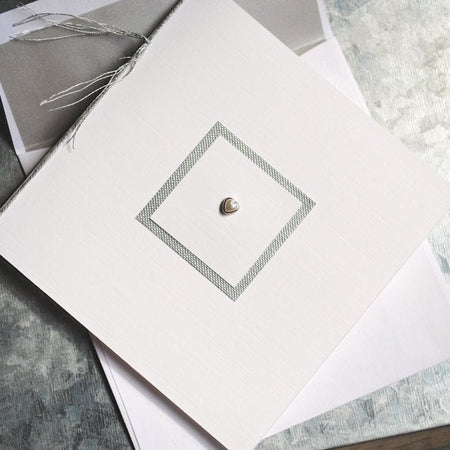 Pearl Card - Pearl Note Card - Elegant Note Card - Blank Note Card - Pearl Invitation - Pearl Announcement - Pearl Stationery